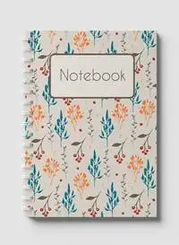Lowha Spiral Notebook With 60 Sheets And Hard Paper Covers With Notebook Floral Design, For Jotting Notes And Reminders, For Work, University, School
