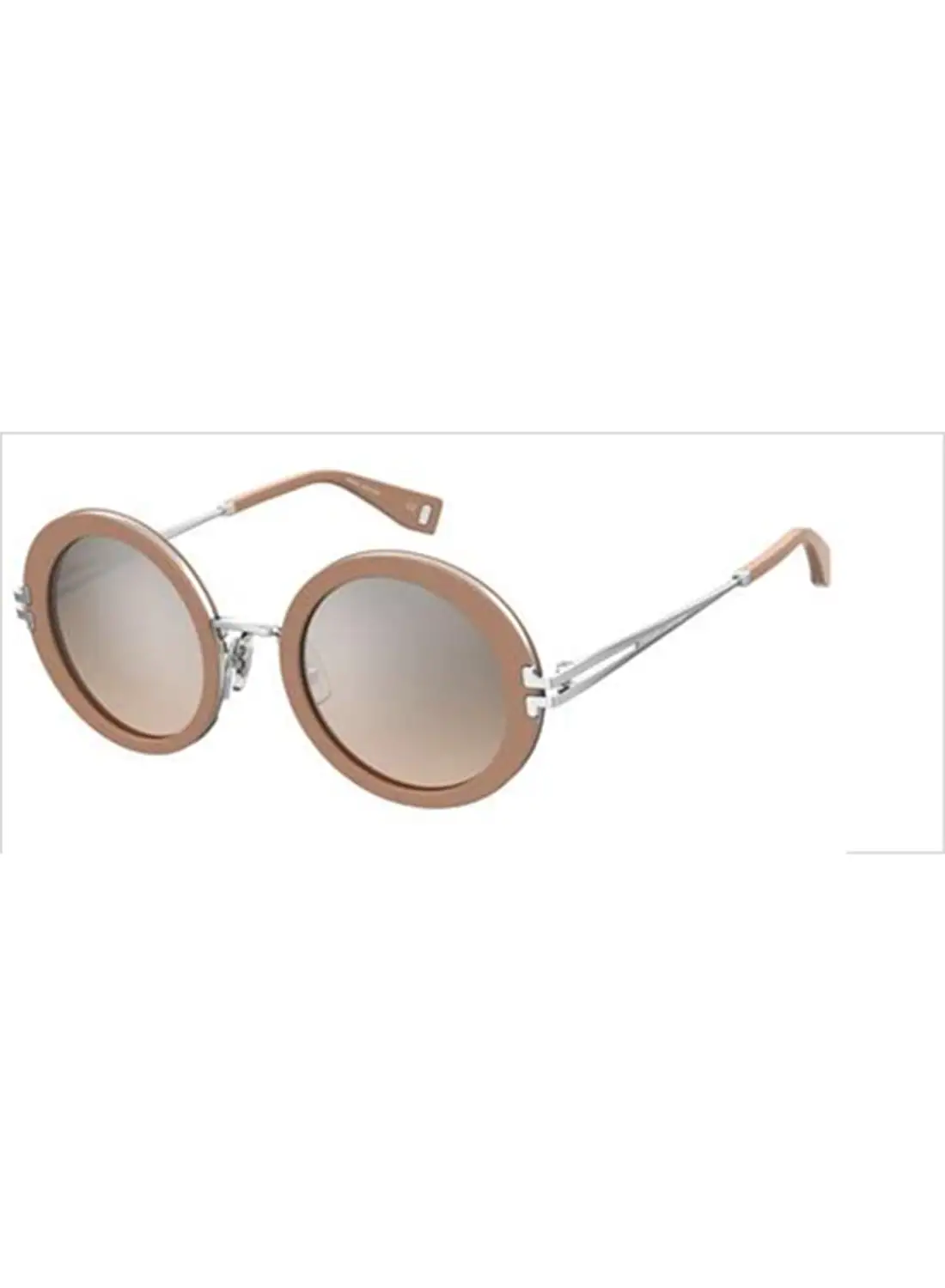 Marc Jacobs نظارة شمسية دائرية للنساء للحماية من الأشعة فوق البنفسجية - Mj 1102/S Pink 24 - مقاس العدسة: 49.1 ملم