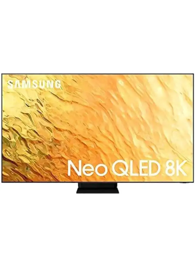 Samsung 65 inch Neo QLED 8K AI TV Stainless Steel Quantum HDR 32x Dolby Atmos Audio Smart Hub with 8 Speakers and In-Built Woofer Mini LED -Model (2024) QA65QN800DUXSA black