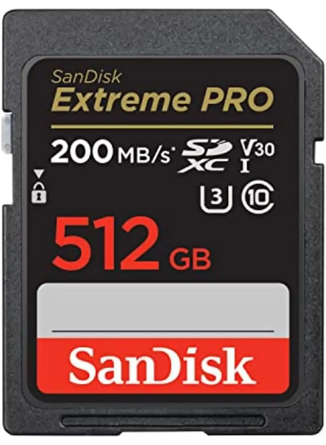 Sandisk 512GB Extreme PRO SDXC card + RescuePRO Deluxe, up to 200MB/s, UHS I, Class 10, U3, V30 SDSDXXD 512G GN4IN 512 GB