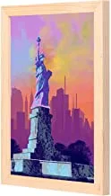 LOWHA watercolor new york Wall Art with Pan Wood framed Ready to hang for home, bed room, office living room Home decor hand made wooden color 23 x 33cm By LOWHA