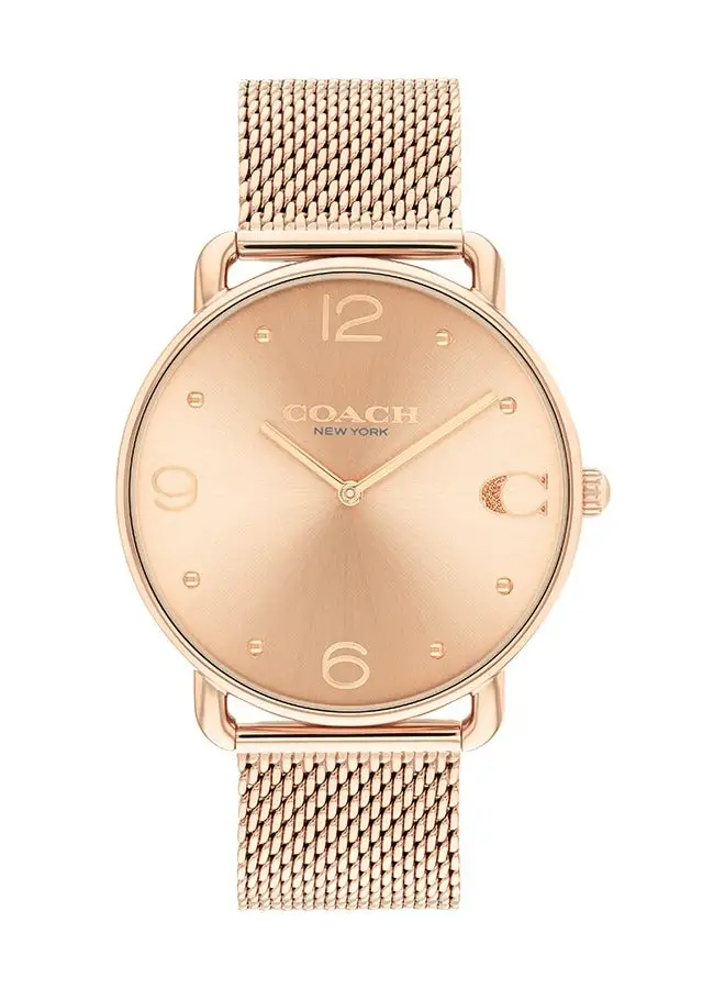 COACH Women's Analog Round Shape Stainless Steel Wrist Watch 14504259 - 41 Mm