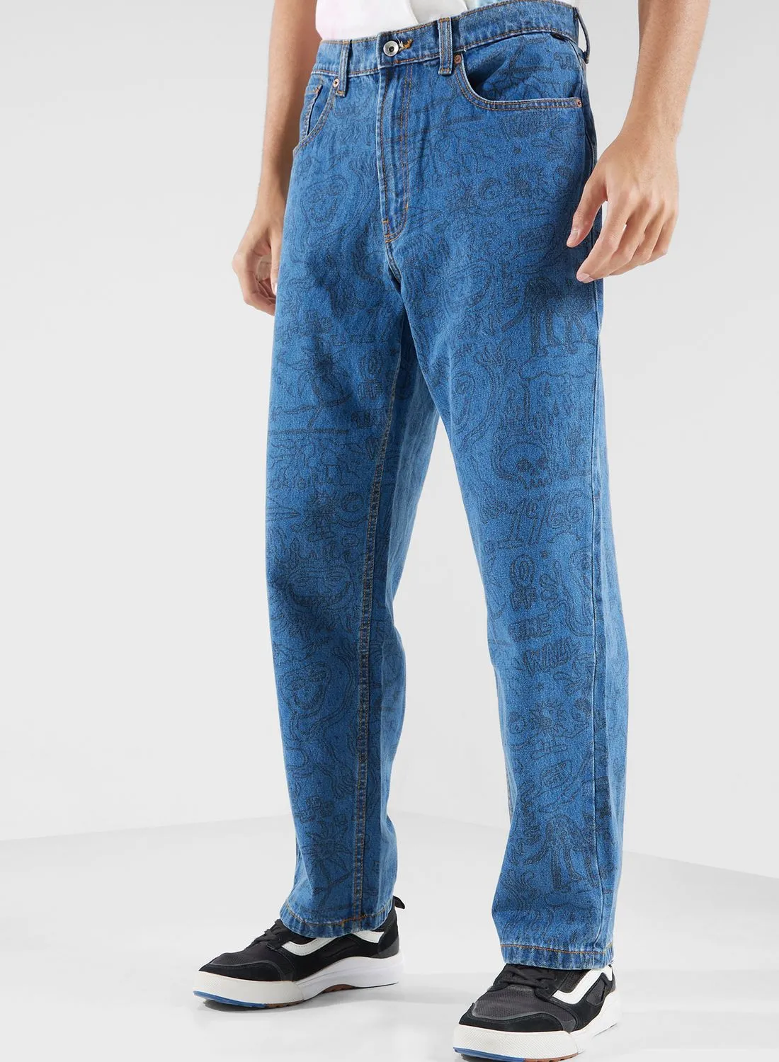 VANS Check 5 Printed Denim Pants