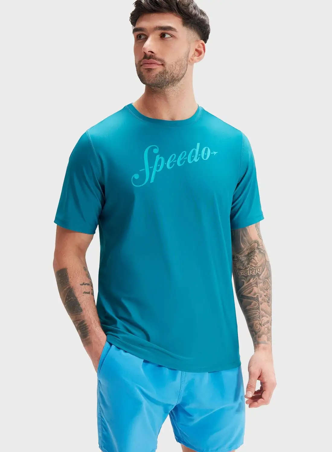 speedo Printed Rash Guard T-Shirt