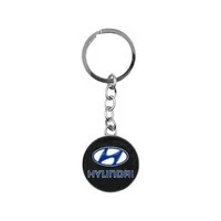 حلقة مفاتيح Hyundai - هيكل معدني متين مع الشعار الرسمي