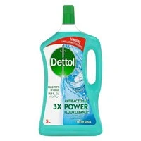 Dettol Antibacterial Power Floor Cleaner (Kills 99.9% of Germs), Fresh Aqua, Can be Paired with Vacuum Cleaner for Cleaner and Shinier Floors, 3L