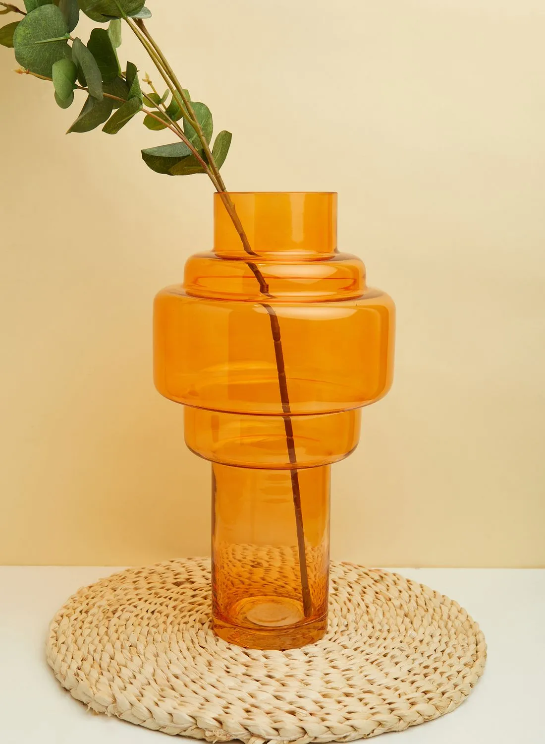 مزهرية زجاجية كبيرة باللون البرتقالي من بريميير كايدن