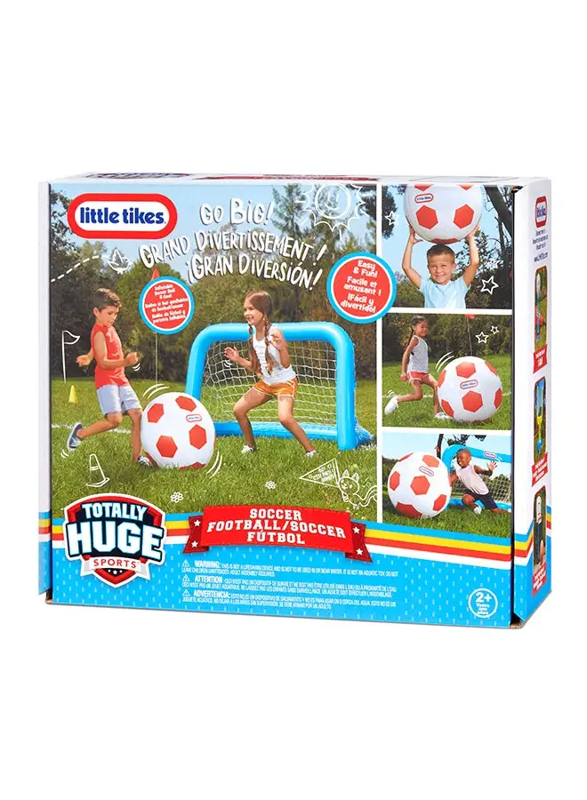 little tikes Little Tikes Totally Huge Sports Soccer, 18-inch Soccer Ball and Inflatable Goal with Net