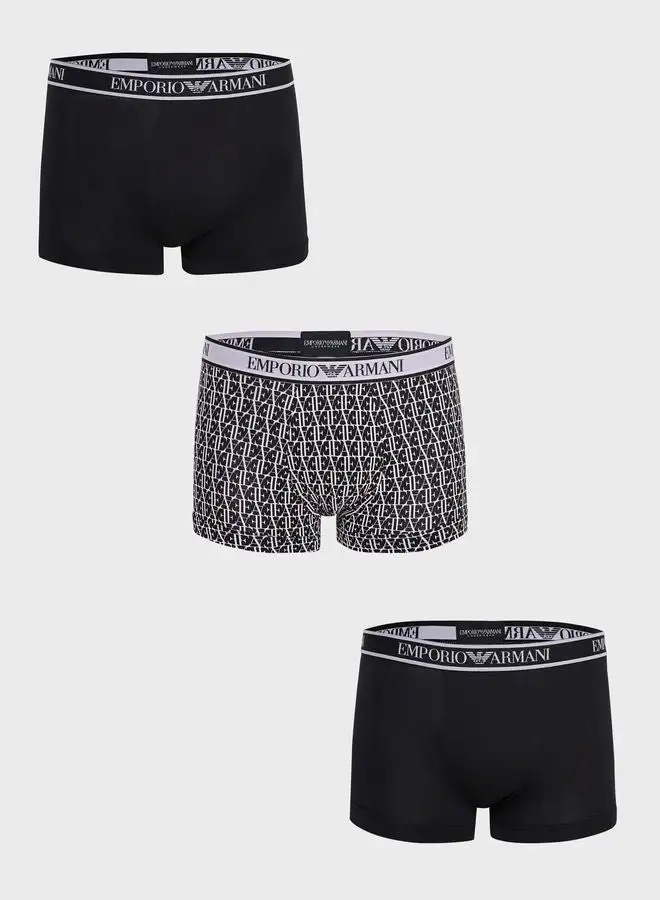 EMPORIO ARMANI 3 Pack Assorted Trunks