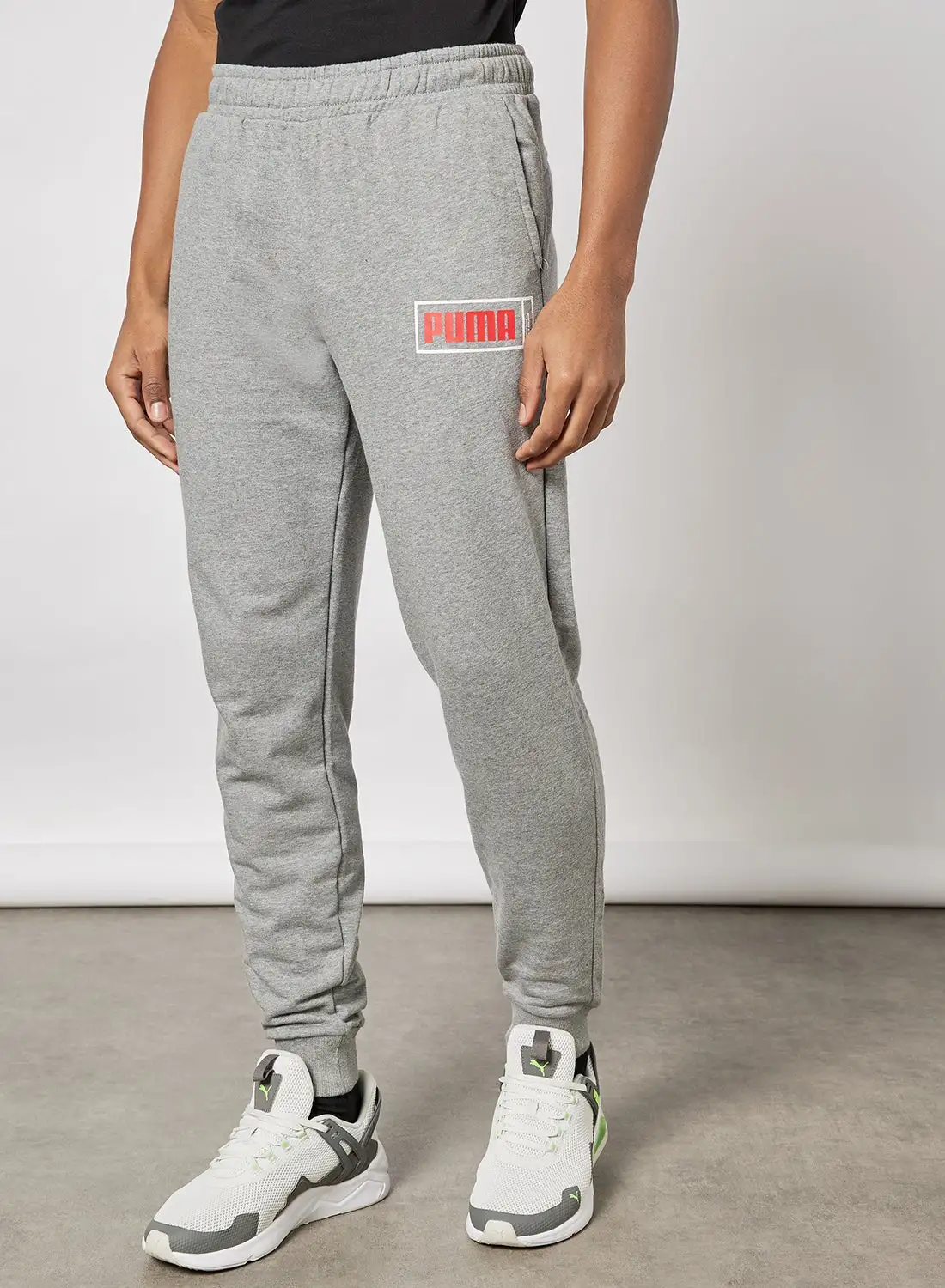 PUMA Logo Graphic Joggers Grey