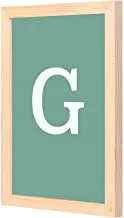 LOWHA White G letter Wall Art with Pan Wood framed Ready to hang for home, bed room, office living room Home decor hand made wooden color 23 x 33cm By LOWHA