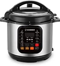 HOMMER Electric Pressure Cooker 8L, 1200Watts HSA247-02 Silver/Black
