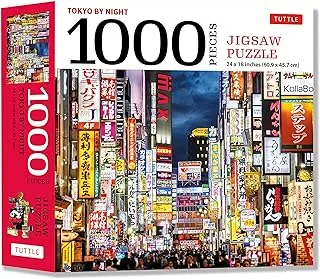 Tokyo by Night - 1000 Piece Jigsaw Puzzle: Tokyo's Kabuki-cho District at Night: Finished Siz