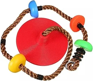 Funz Climbing Rope 2 Meter with Platforms Disc Swing Seat with 4 Color Sturdy foot platform 26mm Rope