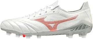 Mizuno P1GA209064 Morelia Neo 3 Japan Shoes, Size UK10.5, White/Fierycoral2