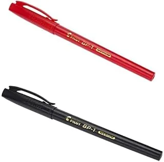قلم حبر جاف بايلوت أحمر مقاس 1.0 مم + قلم حبر جاف بايلوت أسود مقاس 1.0 مم