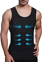 Lgtfy Mens Slimming Body Shaper Vest, Gynecomastia Compression Shirts, Tummy Control Undershirts - Change in Seconds