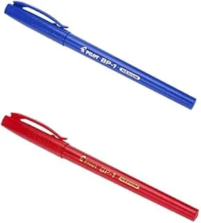 Pilot Blue Ink Ballpoint Pen 1.0 mm Tip Size + Red Ink Ballpoint Pen 1.0 mm Tip Size