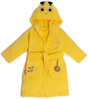 Milk&Moo Tombish Cat Velvet Hooded Robe for Kids, 100% Cotton Bathrobe for Kids, Ultra Soft and Absorbent Kids Bathrobe