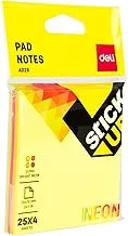 Deli 100-Sheets Sticky Notes, 76 mm x 76 mm Size, Multicolour