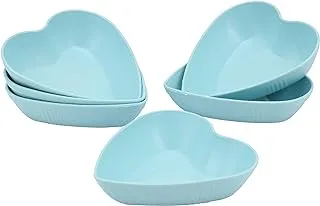 Royalford Snack Plate Set- RF11299 Pack of 6 Heart-Shaped Snack Plate Set, Premium-Quality, Light-Weight, BPA-Free and Food-Grade Plate Perfect for Serving Salads, Snacks, Desserts, Assorted Colors