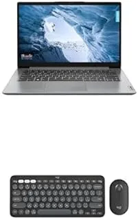 Lenovo Laptop 82QC005XAD, IdeaPad 1 14IAU7, Intel Core i3-1215U, 8GB RAM, 256GB SSD, Integrated Graphics + Logitech Pebble 2 Combo, Wireless Keyboard and Mouse - Graphite