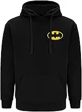 ERT Group 002 Batman Long Sleeve DC Hoodie with Kangaroo Pocket for Men, 2X-Large, Noir