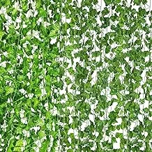 Giftown 12 جدائل 84Ft نباتات أوراق اللبلاب الاصطناعية وهمية أوراق الشجر المعلقة المقاومة للأشعة فوق البنفسجية للأشجار الخضراء للمنزل والمطبخ والحديقة والمكتب والديكور الجداري للزفاف