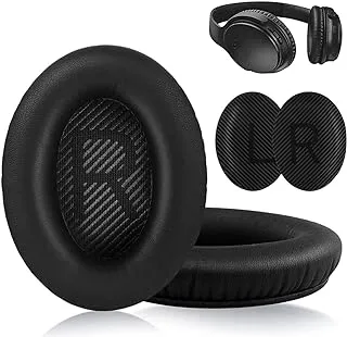 Cushions Bose Replacement Ear Pads Kit, Replacement Ear Pads for Bose Quiet Comfort 35 Ear Cushion Kit Compatible for Bose QC 35/35 II Headphones Made of Protein Leather Memory Foam (Black)