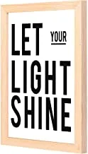 LOWHa Let your light shine Wall art with Pan Wood framed Ready to hang for home, bed room, office living room Home decor hand made wooden color 23 x 33cm By LOWHa