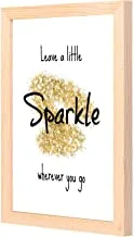 Lowha leavea little sparkle wall art with pan wood framed ready to hang for home, bed room, office living room home decor hand made wooden color 23 x 33cm by lowha