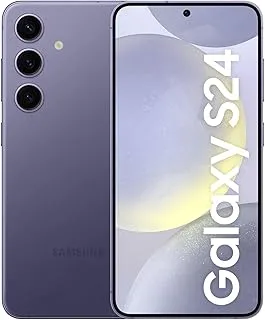 SAMSUNG Galaxy S24, AI Phone, 256GB Storage, Cobalt Violet, 8GB RAM, Android Smartphone, 50MP Camera, (KSA Version) + Samsung Galaxy S24 Clear Gadget Case, Transparent