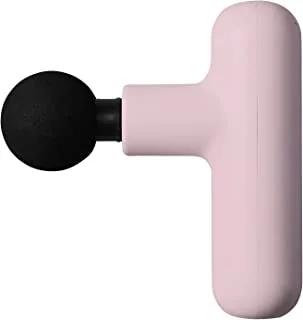 Lola portable massage gun - lightweight compact quick muscle therapy gun - 4 interchangeable heads / 4 massage speeds up to 3000 rpm fast charge li-ion 2000mah type-c - pamper pink