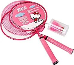 Badminton Rackets Set Hda21611 Alloy Pink Hellokit @Fs