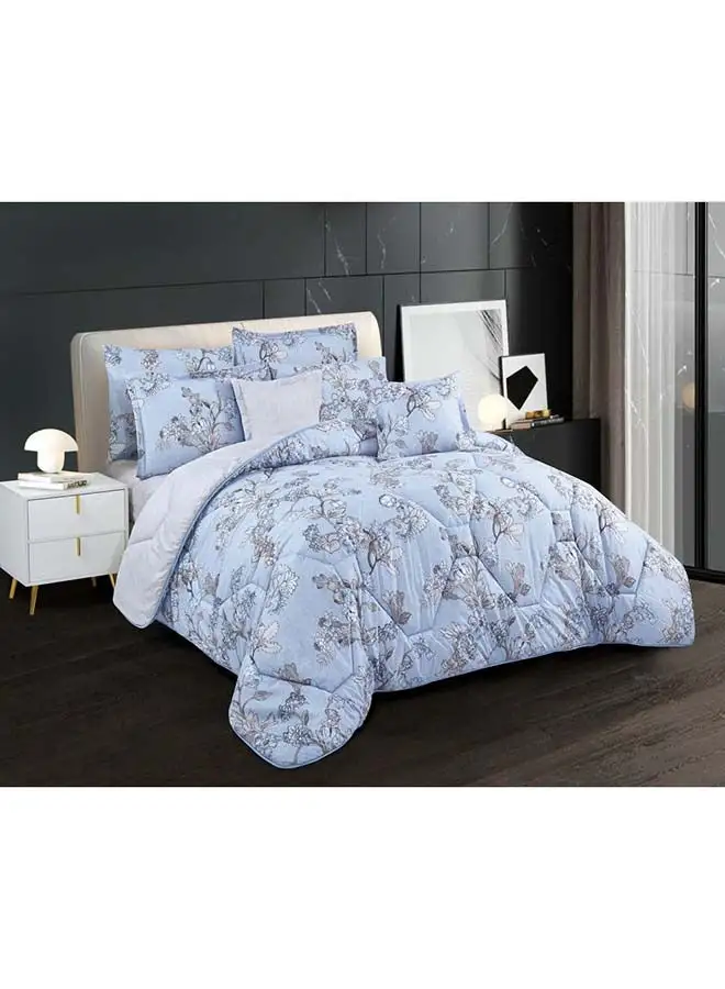 Hours Horse comforter set with durable and soft fabric two sides with a floral pattern 4 pieces single size