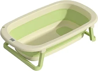 حوض استحمام اطفال قابل للطي مع ميزان حرارة مقاس 79.2*46*20 سم لون اخضر