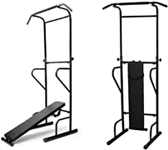 ALSafi-EST AdJustable Tower Home Gym ,Multi Function, Fitness Stand Fold Up, Bench Dip Station ,Pull Up, PUSh Up, Sit Up