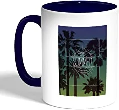 enjoy the summer time Printed Coffee Mug, Blue Color