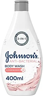 Johnson's Body Wash, Anti-Bacterial, Almond Blossom, 400ml
