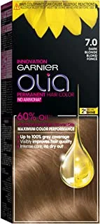 Garnier Olia, No Ammonia Permanent Hair Color With 60% Oils, 7.0 Dark Blonde