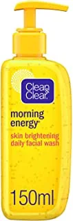 CLEAN & CLEAR غسول الوجه اليومي ، طاقة الصباح ، تفتيح البشرة ، 150 مل