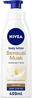 NIVEA Body Lotion Moisturizer for Normal to Dry Skin, Sensual Musk Scent, 400ml
