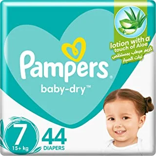 Pampers Aloe Vera, Size 7, Extra Large, 15+kg, Giant Pack, 44 Taped Diapers