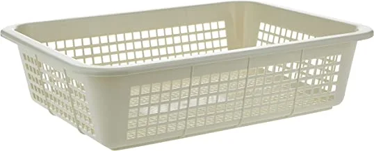 Cosmoplast Medium Fruit Tray Storage Basket, Off White