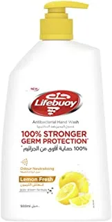 LIFEBUOY Anti-Bacterial Liquid Hand Wash, Fruity and Refreshing Hygiene Lemon Fresh, 100% stronger germ protection, 500ml