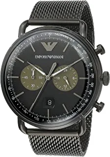 Emporio Armani Chronograph Black Stainless Steel Men's Watch - AR11142