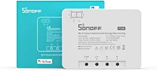 Sonoff DIY POWR3 Wi-Fi Smart Switch مراقبة الطاقة WiFi أو جهاز التحكم عن بعد RF 433MHz - وحدة DIY العامة للمنزل الذكي - لا يوجد محور مطلوب 【متوافق مع Alexa & Google Home Assistant】 【أبيض】