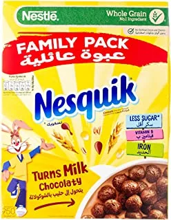 Nestle Nesquik Cereal Chocolate Breakfast Cereal, Family Pack, Made with Whole Grain, 950g