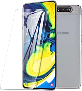 واقي شاشة ELTD لهاتف Samsung Galaxy A80 ، سهل التركيب ، خالٍ من الفقاعات ، مضاد للخدش ، واقي زجاجي مقوى للتغطية الكاملة لهاتف Samsung Galaxy A80 (عبوة شفافة 2)