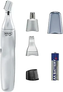 WAHL Ear Nose 3 in 1 Nose and Ear Hair Trimmer Set | Washable, Battery Operated | Ideal for Unwanted Nose and Ear hairs| Precision Cutting | Wet & Dry Operation (5545-2416)